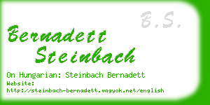 bernadett steinbach business card
